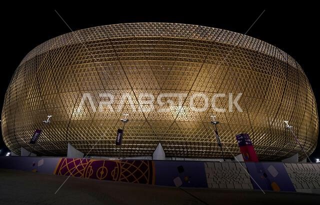 صورة من خارج الملعب قبل مباراة المجموعة الثالثة من كأس العالم لكرة القدم على ملعب لوسيل في لوسيل، قطر. تاريخ الصورة: الأربعاء 30 نوفمبر 2022.