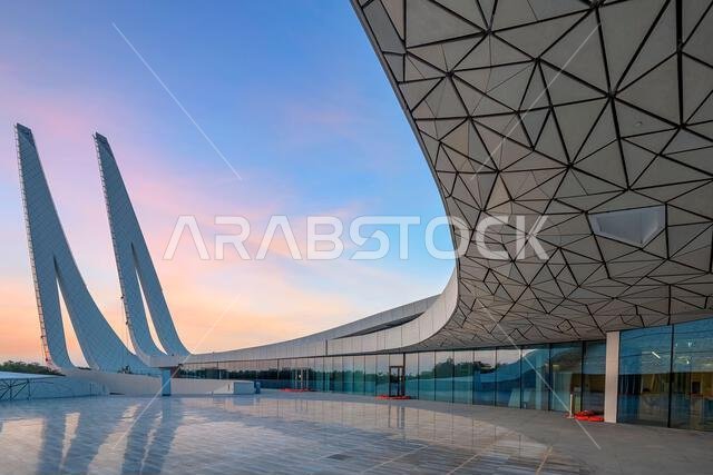 View of Qatar foundation Education City mosque in Doha Qatar View of Qatar foundation Education City mosque in Doha Qatar