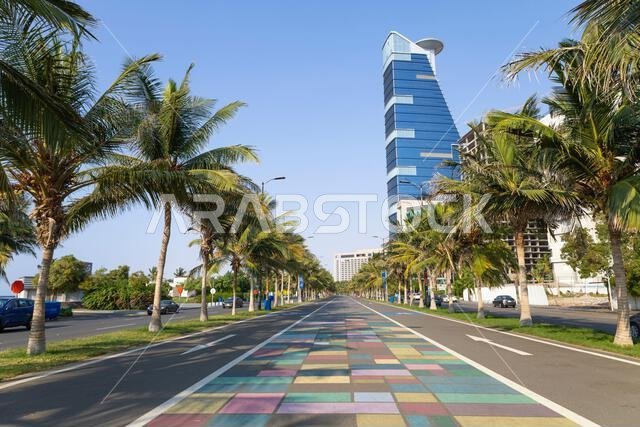 jeddah city.  colorful street. jeddah, Saudi Arabia