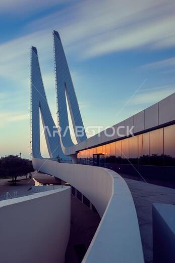 View of Qatar foundation Education City mosque in Doha Qatar