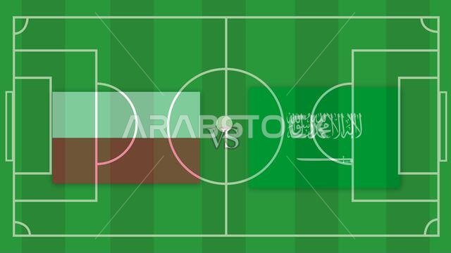 عناصر تصميم مباراة كرة القدم بين بولندا والسعودية على أرض الملعب. عناصر تصميم مباراة كرة القدم بين بولندا والسعودية على أرض الملعب.
