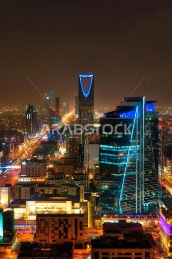 أفق مدينة الرياض في المملكة العربية السعودية، تم التقاط الصورة في مايو 2022