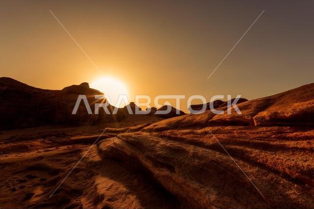 Reflection of sun shadows on the mountains The extraordinary sandstone landscape is an extraordinary cultural and natural heritage. Surrounded by uniq