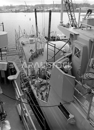 The forward deck of the patrol gunboat AMR (PGG-521) at 70 percent completion. The gunboat is being built by Peterson Builders for the Royal Saudi Navy. Base: Sturgeon Bay State: Wisconsin (WI) Country: United States Of America (USA)