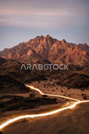 Desert in Saudi Arabia at night taken in May 2022
