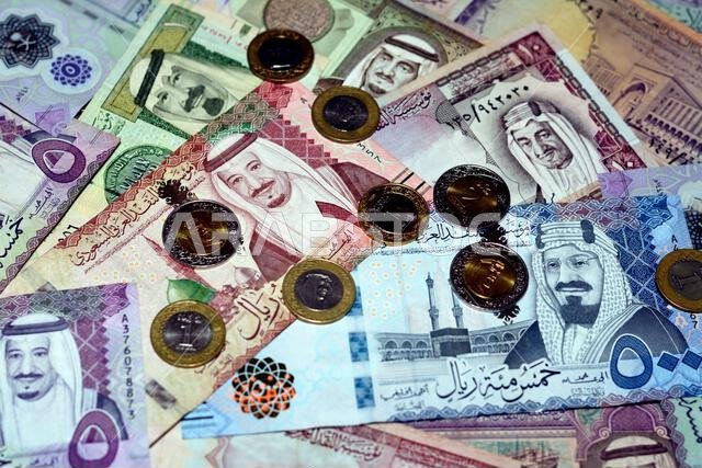 تضم مجموعة العملات الورقية والمعدنية من الريال السعودي، والتي تعود إلى فترات زمنية وقيم مختلفة، صورًا لملوك آل سعود، وهي عملات قديمة.
