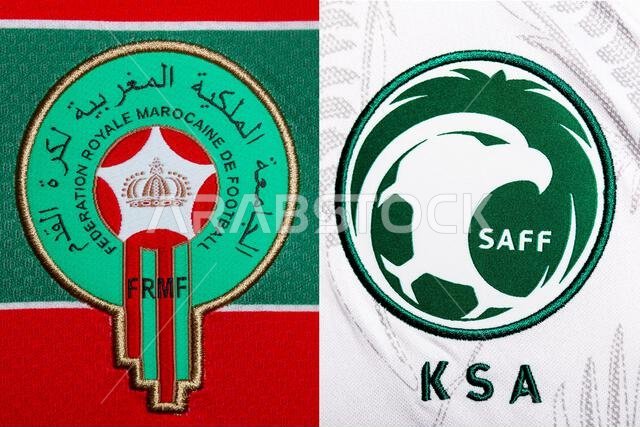 صورة مقرّبة لشعار المنتخب الوطني لكرة القدم على الطقم الأساسي. كأس العالم FIFA قطر 2022. صورة مقرّبة لشعار المنتخب الوطني لكرة القدم على الطقم الأساسي. كأس العالم FIFA قطر 2022.