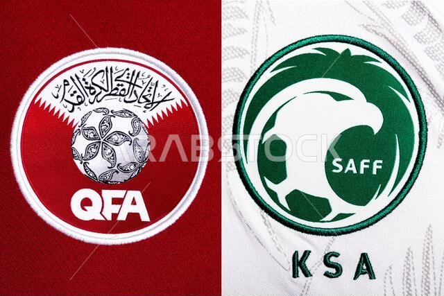 صورة مقرّبة لشعار المنتخب الوطني لكرة القدم على الطقم الأساسي. كأس العالم FIFA قطر 2022. صورة مقرّبة لشعار المنتخب الوطني لكرة القدم على الطقم الأساسي. كأس العالم FIFA قطر 2022.