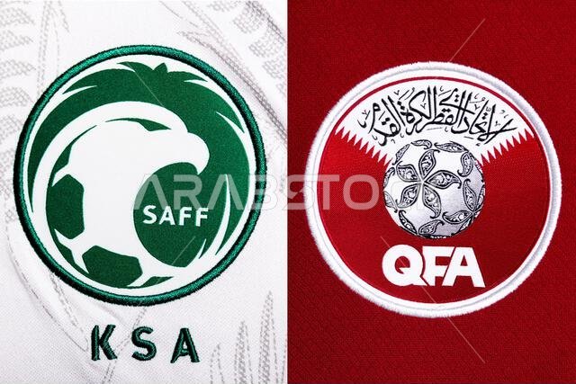 صورة مقرّبة لشعار المنتخب الوطني لكرة القدم على الطقم الأساسي. كأس العالم FIFA قطر 2022. صورة مقرّبة لشعار المنتخب الوطني لكرة القدم على الطقم الأساسي. كأس العالم FIFA قطر 2022.