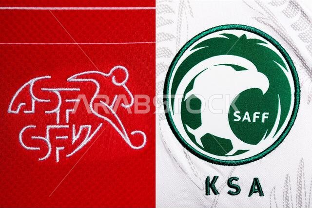 Close up of National Football team crest on home kit. FIFA World Cup Qatar 2022.