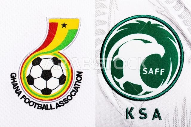 Close up of National Football team crest on home kit. FIFA World Cup Qatar 2022.