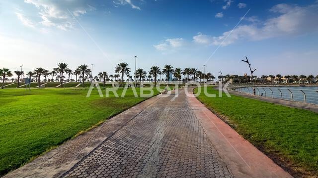 Al khobar Corniche Park Morning view. City Khobar, Saudi Arabia.