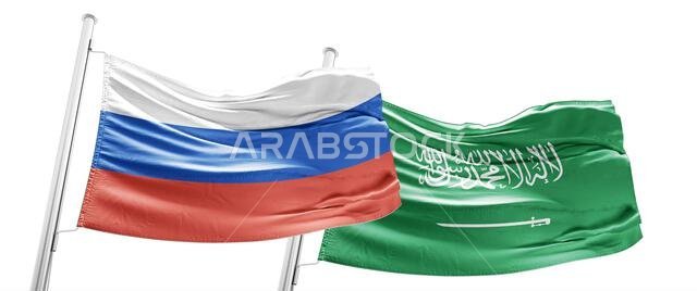 علم روسيا والسعودية معاً