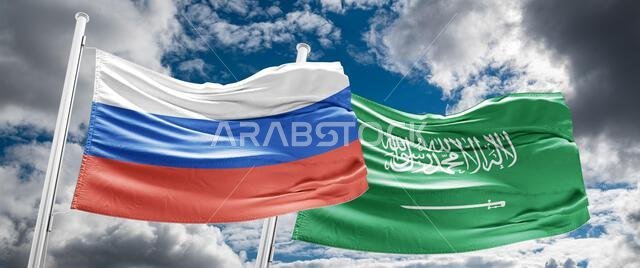 علم روسيا والسعودية معاً علم روسيا والسعودية معاً