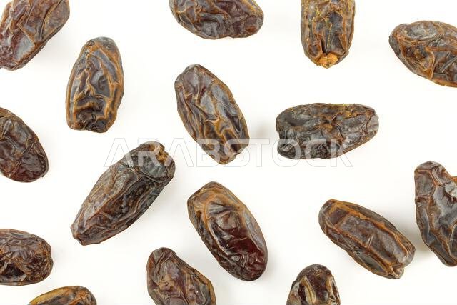 Full background texture of medjool dates isolated on white background