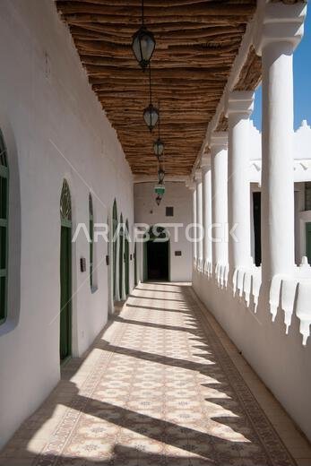 Interior verandah Masmak Fort Riyadh Saudi Arabia