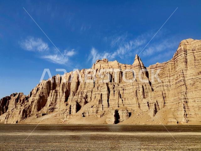 The Jabal Tuwaiq escarpment in the central part of the Arabian Peninsula, in Saudi Arabia