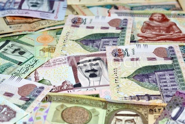 أوراق نقدية من الجنيه المصري فئتي 100 و200 جنيه مصري، إلى جانب أوراق نقدية من الريال السعودي فئات 1 و5 و10 و20 و50 و100 ريال سعودي، مع التركيز بشكل خاص على الريال السعودي.