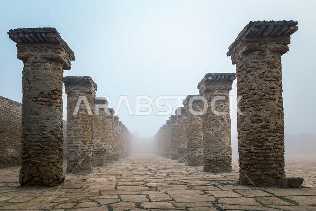 Inside view of historical old Al-Uqair port in Saudi Arabia.