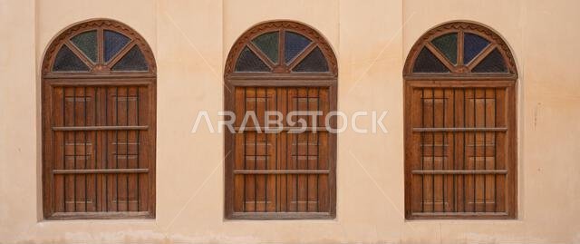 doha, qatar- June 06,2022 :traditional qatari house exterior at the national qatar museum.