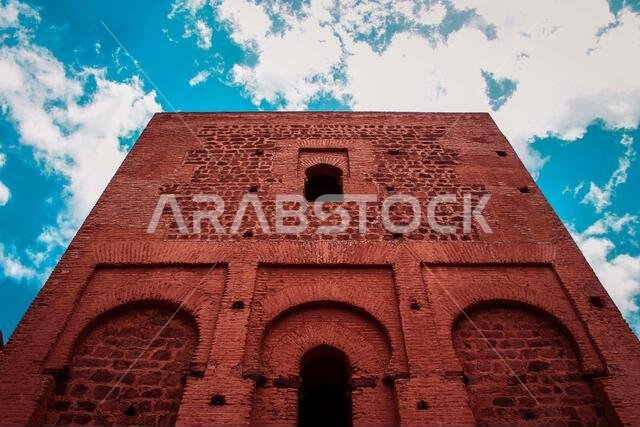 Ancient Mosque situated near Marrakech in Morocco. Ancient big building in Morocco. old ancient landmarks. Muslim World