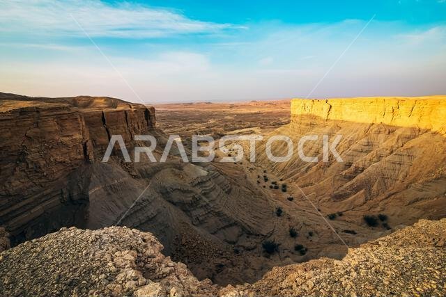 Edge of the World, a natural landmark and popular tourist destination near Riyadh -Saudi Arabia.