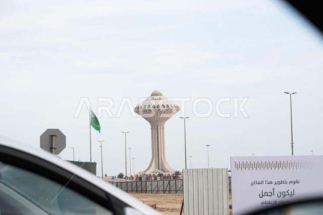 منظر صباحي لكورنيش الخبر. مدينة الخبر، برج المياه، المملكة العربية السعودية