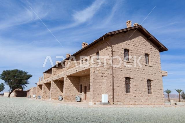 Al Ula, Saudi Arabia- Restored Hejaz railway train built for by the Ottoman Empire