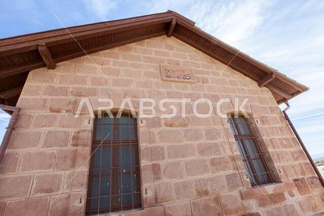 العلا، المملكة العربية السعودية - قطار سكة حديد الحجاز الذي تم ترميمه والذي تم بناؤه من قبل الإمبراطورية العثمانية