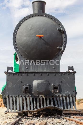 Al Ula, Saudi Arabia- Restored Hejaz railway train built for by the Ottoman Empire