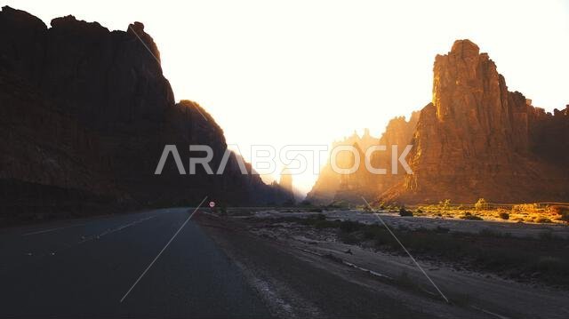 Entrance to Wadi Disah in Saudi Arabia.