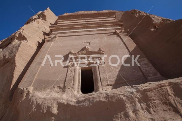 Saudi Arabia, Madain Saleh, the archaeological site with the Nabatean tomb of the 1st century