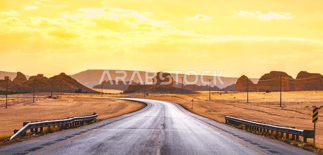 طريق في العلا، المملكة العربية السعودية