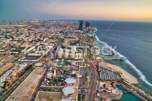 إطلالة على شاطئ البحر من جدة، المملكة العربية السعودية