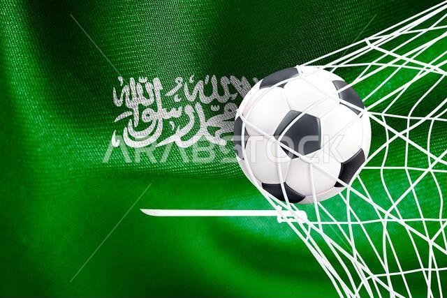 كأس العالم لكرة القدم 2022، علم المملكة العربية السعودية مع كرة قدم في الشباك، خلفية قطر 2022، عمل ثلاثي الأبعاد وصورة ثلاثية الأبعاد. يريفان، أرمينيا - سبتمبر 2022 كأس العالم لكرة القدم 2022، علم المملكة العربية السعودية مع كرة قدم في الشباك، خلفية قطر 2022، عمل ثلاثي الأبعاد وصورة ثلاثية الأبعاد. يريفان، أرمينيا - سبتمبر 2022