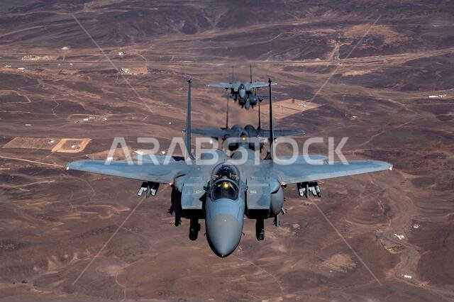 Prince Sultan Air Base, Saudi Arabia. 05 September, 2022. Prince Sultan Air Base, Saudi Arabia. 05 September, 2022. U.S. Air Force F-15E Strike Eagle fighter aircraft, assigned to the 335th Expeditionary Fighter Squadron, fly in formation alongside Saudi Arabian Air Force F-15E fighter aircraft during an Agile Combat Employment exercise sortie, September 5, 2022, near Prince Sultan Air Base, Saudi Arabia. Prince Sultan Air Base, Saudi Arabia. 05 September, 2022. Prince Sultan Air Base, Saudi Arabia. 05 September, 2022. U.S. Air Force F-15E Strike Eagle fighter aircraft, assigned to the 335th Expeditionary Fighter Squadron, fly in formation alongside Saudi Arabian Air Force F-15E fighter aircraft during an Agile Combat Employment exercise sortie, September 5, 2022, near Prince Sultan Air Base, Saudi Arabia.