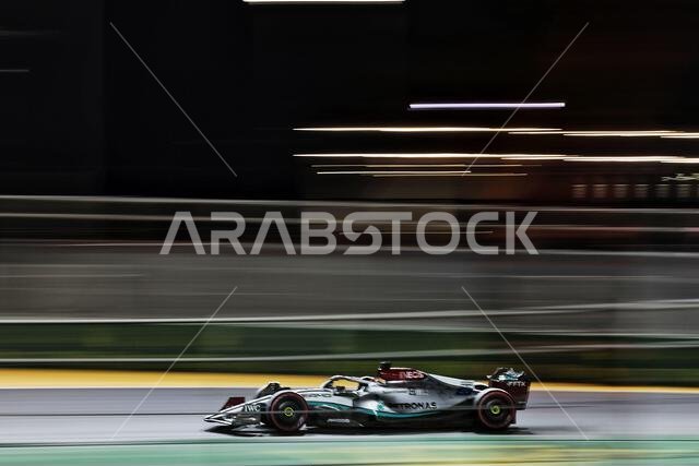 George Russell (GBR) Mercedes AMG F1 W13. 26.03.2022. Formula 1 World Championship, Rd 2, Saudi Arabian Grand Prix, Jeddah, Saudi Arabia, Qualifying Day.  Photo credit should read: XPB/Press Association Images.