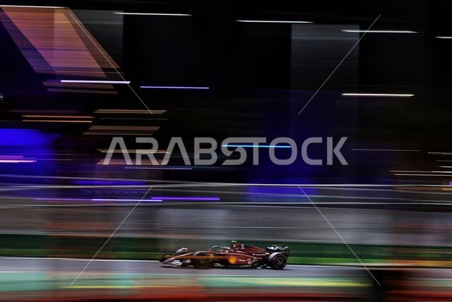 كارلوس ساينز جونيور (إسبانيا) - فيراري F1-75. 26 مارس 2022. بطولة العالم للفورمولا 1، الجولة الثانية، جائزة السعودية الكبرى، جدة، المملكة العربية السعودية، يوم التصفيات. حقوق الصورة محفوظة لـ: XPB/Press Association Images.