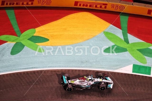 لويس هاميلتون (بريطانيا) مرسيدس AMG F1 W13. سباق الجائزة الكبرى السعودي، الأحد 27 مارس 2022. جدة، المملكة العربية السعودية.