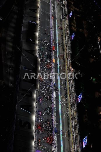 ترتيب المتسابقين قبل انطلاق السباق. جائزة السعودية الكبرى، الأحد 27 مارس 2022. جدة، المملكة العربية السعودية.