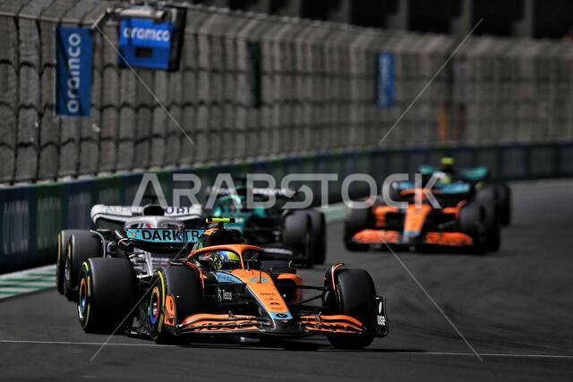 لاندو نوريس (بريطانيا العظمى) ماكلارين MCL36. سباق الجائزة الكبرى السعودي، الأحد 27 مارس 2022. جدة، المملكة العربية السعودية.
