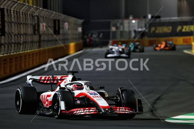 Kevin Magnussen (DEN) Haas VF-22. 27.03.2022. Formula 1 World Championship, Rd 2, Saudi Arabian Grand Prix, Jeddah, Saudi Arabia, Race Day.  Photo credit should read: XPB/Press Association Images.