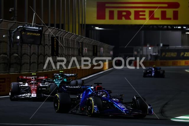 Alexander Albon (THA) Williams Racing FW44. 27.03.2022. Formula 1 World Championship, Rd 2, Saudi Arabian Grand Prix, Jeddah, Saudi Arabia, Race Day.  Photo credit should read: XPB/Press Association Images.