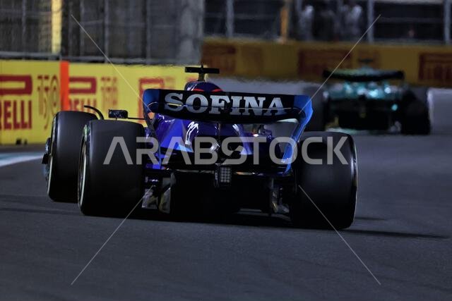 Alexander Albon (THA) Williams Racing FW44. 27.03.2022. Formula 1 World Championship, Rd 2, Saudi Arabian Grand Prix, Jeddah, Saudi Arabia, Race Day.  Photo credit should read: XPB/Press Association Images.