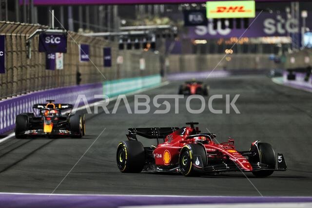 Charles Leclerc (MON) Ferrari F1-75. 27.03.2022. Formula 1 World Championship, Rd 2, Saudi Arabian Grand Prix, Jeddah, Saudi Arabia, Race Day.  Photo credit should read: XPB/Press Association Images.
