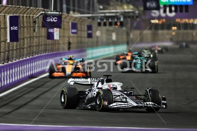 بيير غاسلي (فرنسا) ألفا تاوري AT03. 27 مارس 2022. بطولة العالم للفورمولا 1، الجولة الثانية، جائزة السعودية الكبرى، جدة، المملكة العربية السعودية، يوم السباق. حقوق الصورة محفوظة لـ: XPB/Press Association Images.