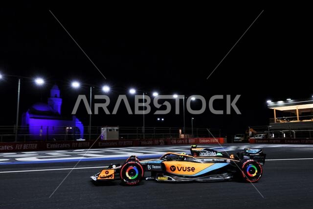 Lando Norris (GBR) McLaren MCL36. 25.03.2022 Formula 1 World Championship, Rd 2, Saudi Arabian Grand Prix, Jeddah, Saudi Arabia, Practice Day.  Photo credit should read: XPB/Press Association Images.