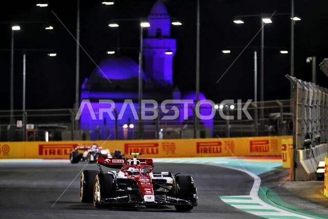 جدة، المملكة العربية السعودية. ٢٥ مارس ٢٠٢٢. غوانيو تشو (الصين)، فريق ألفا روميو للفورمولا ١، سيارة C42. سباق الجائزة الكبرى السعودي، الجمعة ٢٥ مارس ٢٠٢٢. جدة، المملكة العربية السعودية. حقوق الصورة: جيمس موي/ألامي لايف نيوز
