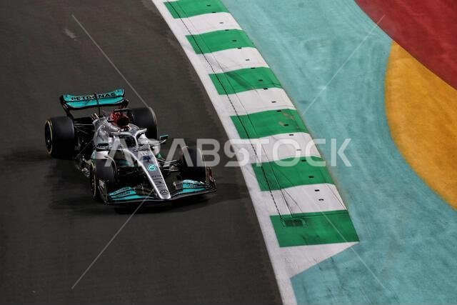 جورج راسل (بريطانيا العظمى) مرسيدس AMG F1 W13. سباق الجائزة الكبرى السعودي، السبت 26 مارس 2022. جدة، المملكة العربية السعودية.
