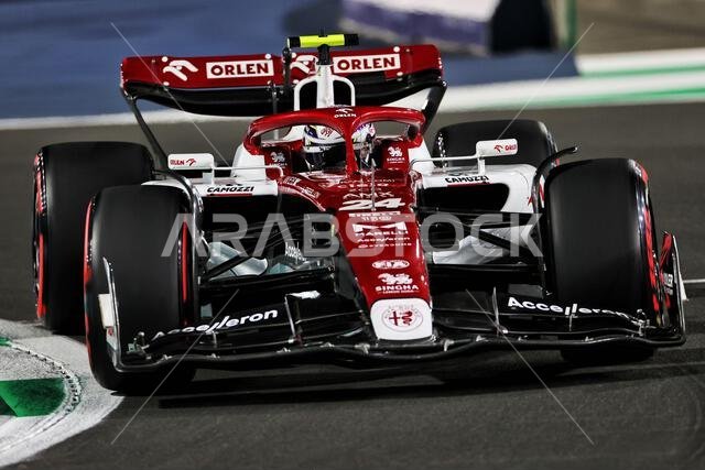 Guanyu Zhou (CHN) Alfa Romeo F1 Team C42. 26.03.2022. Formula 1 World Championship, Rd 2, Saudi Arabian Grand Prix, Jeddah, Saudi Arabia, Qualifying Day.  Photo credit should read: XPB/Press Association Images.